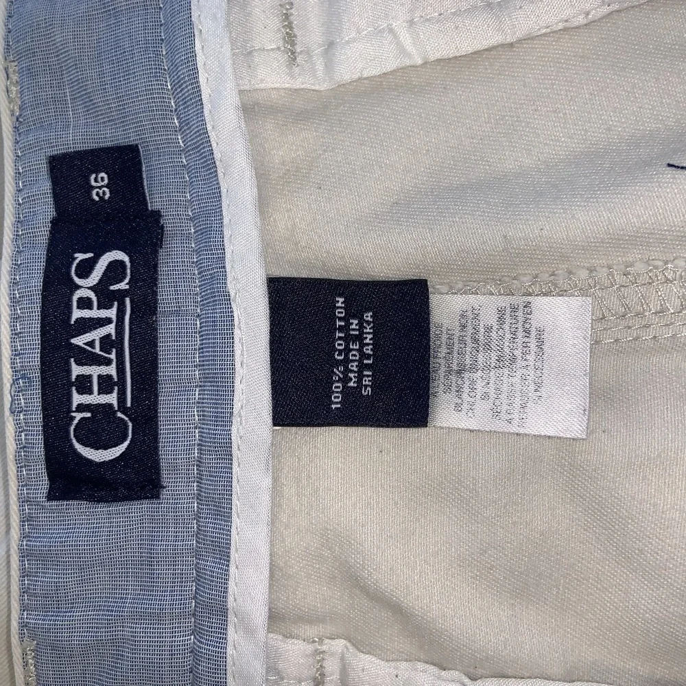 Mens Chaps Khaki Chino Flat Front sz 36 100% Cotton Summer Shorts Preppy‎ Golf